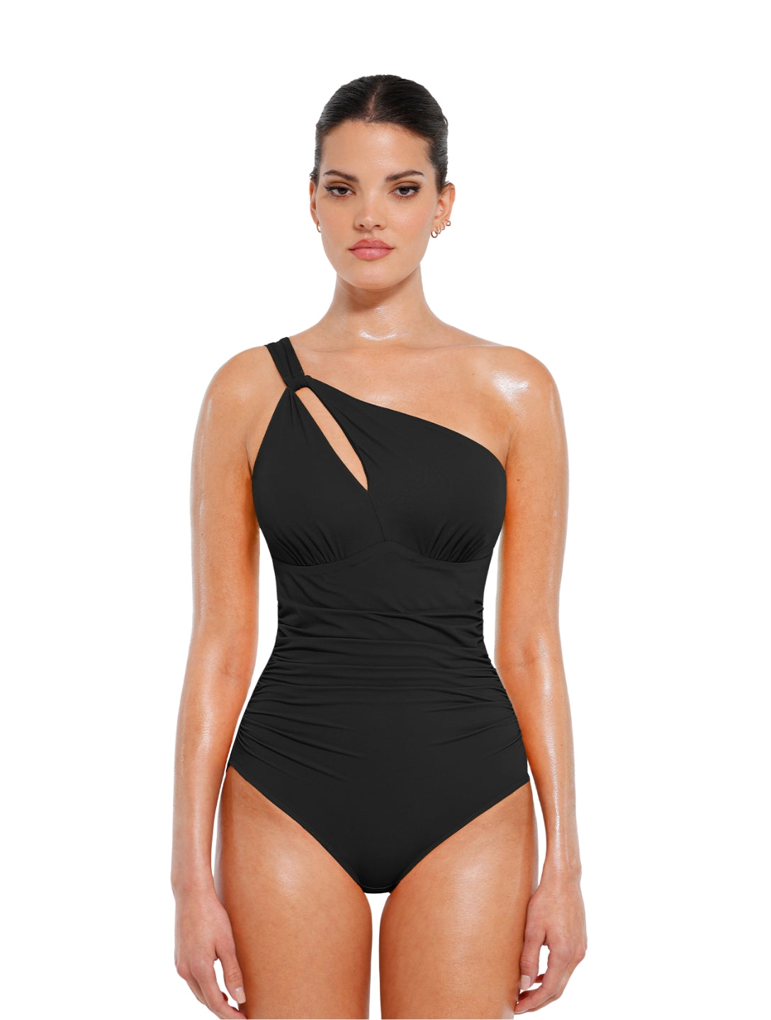 Cut-Out One-Shoulder Swimsuit